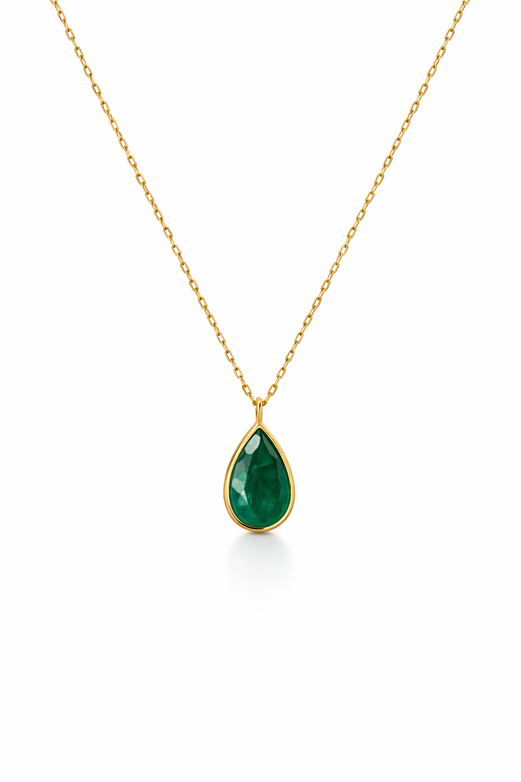 Colar esmeralda gota