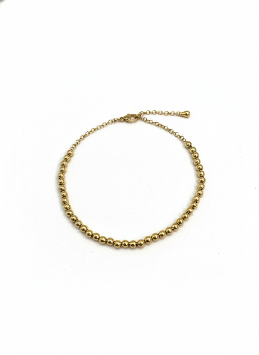 pulseira bolinhas ouro 18k